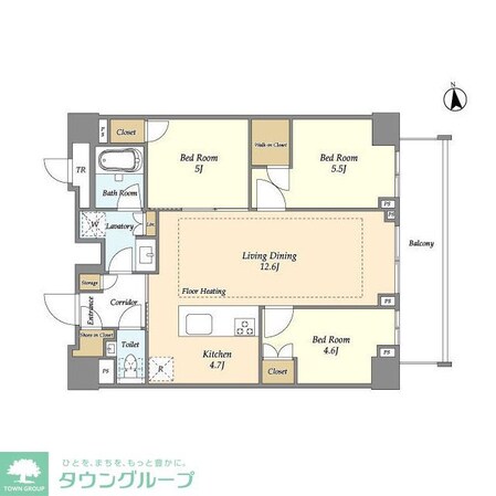 オアーゼ新宿市谷薬王寺の物件間取画像